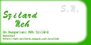 szilard meh business card