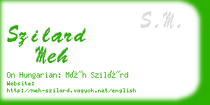 szilard meh business card